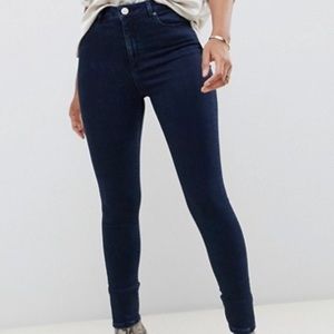 Asos denim skinny dark wash jean